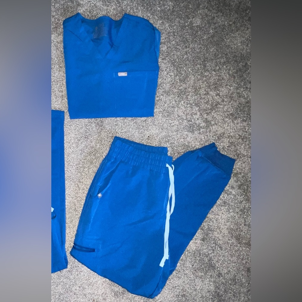 Figs Royal Blue Scrub Set